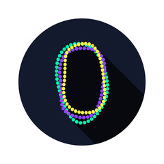 Mardi Gras beads vector icon