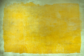 Yellow painted canvas