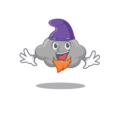 Sticker - Cute picture of grey cloud in Elf cartoon design