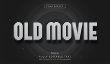 Old Movie Title Text Effect. Editable Font Style
