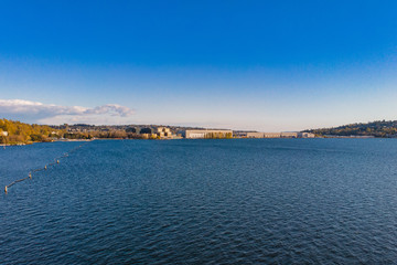 Poster - Lake, Factory, Boeing