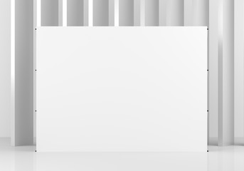 Wall Mural - wall stand banner mockup. 3d render.