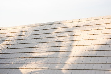 Construction of the roof of the house.