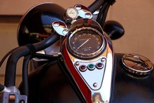 Motorcycle Speedometer On The Fuel Tank