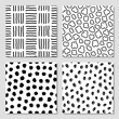 © Pure Imagination - Set of hand drawn ink seamless pattern, vector illustration