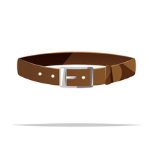 Leather Belt Vector Isolated Illustration