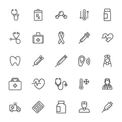 Poster - Icon set of therapy.