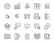 © kornkun - set of feedback icons, review, comment, customer, rating