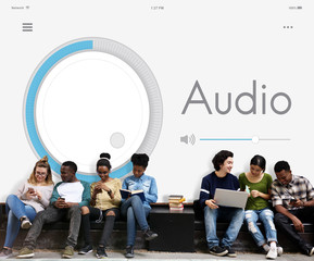 Sticker - Audio Volume Music Player Concept