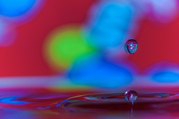 High quality macro or closeup shot of water droplets on an abstract background.