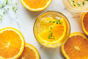 Poster - Orange and thyme infused water recipe