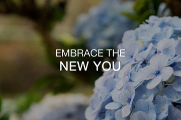 Wall Mural - Inspirational quotes - Embrace the new you.