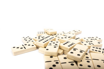 game dominoes rectangular bottom plastic range of the white background