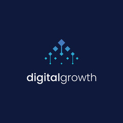 logo design modern advanced digital growth technology