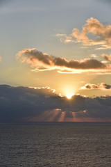 Wall Mural - Sunrise over the sea, Japan, Okinawa