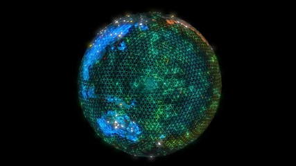 The rotation of the polygon planet Earth