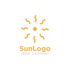  Creative Sun Concept Logo Design Template