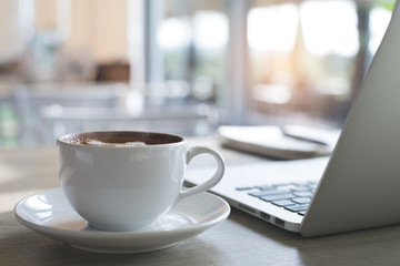 Coffee on table in modern office