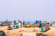 Traditional fishing village of Kayar, Senegal. West Africa.