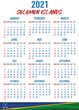 © Oleksandr - Solomon Islands Calendar with flag. Month, day, week. Simply flat design. Vector illustration background for desktop, business, reminder, planner