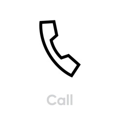Wall Mural - Call icon. Editable Vector Outline.