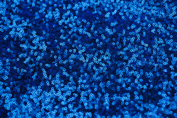 
Glitter blue sequin fabric for evening dress