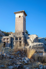 Xanthos ancient city symbolic sarcophagus, Antalya, Turkey.