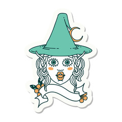 elf mage character face sticker