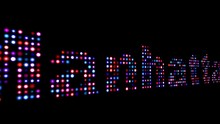 Manhattan Colorful Led Text Over Black