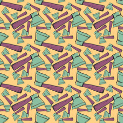 Sticker - Axes pattern, illustration, vector on white background