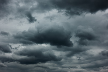 Wall Mural - dramatic sky with dark stormy clouds
