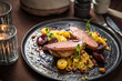 DUCK BREAST and crushed potatoes with truffle oil