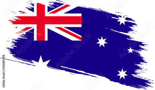 Cuadros en Lienzo Australia flag with grunge texture