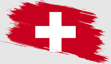 Switzerland Flag With Grunge Texture