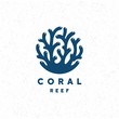 Coral Reef Crag logo design vector 
