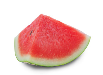 Wall Mural - watermelon ripe cut slice isolated on white background  with clipping path