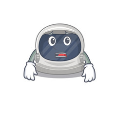 Sticker - Cartoon design style of astronaut helmet showing worried face