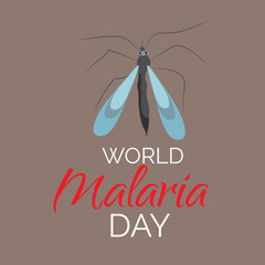 Poster - Vector illustration of a Background for  World Malaria Day.