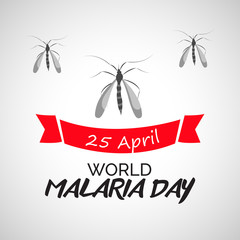 Sticker - Vector illustration of a Background for  World Malaria Day.