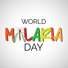 Wall Mural - Vector illustration of a Background for  World Malaria Day.