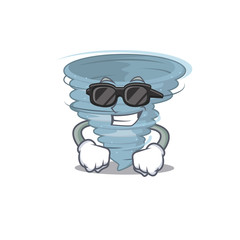 Sticker - Cool tornado cartoon character wearing expensive black glasses