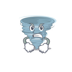 Sticker - Mascot design concept of tornado with angry face