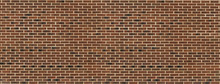 Real Brown Black Brick Wall With White  Mortar Panorama