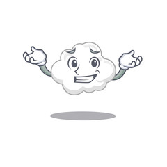 Sticker - A picture of grinning white cloud cartoon design concept