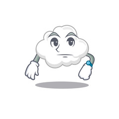 Poster - Mascot design of white cloud showing waiting gesture