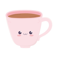 Canvas Print - kawaii coffee cup cute cartoon isolated icon