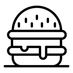 Canvas Print - Hamburger icon. Outline hamburger vector icon for web design isolated on white background