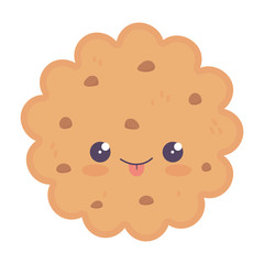 Wall Mural - kawaii biscuit dessert cute cartoon isolated icon