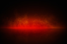 Abstract Red Smoke Background For Product Photography, Horizontal. Tabletop Immitation