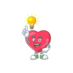 Canvas Print - A genius heart medical notification mascot character design have an idea